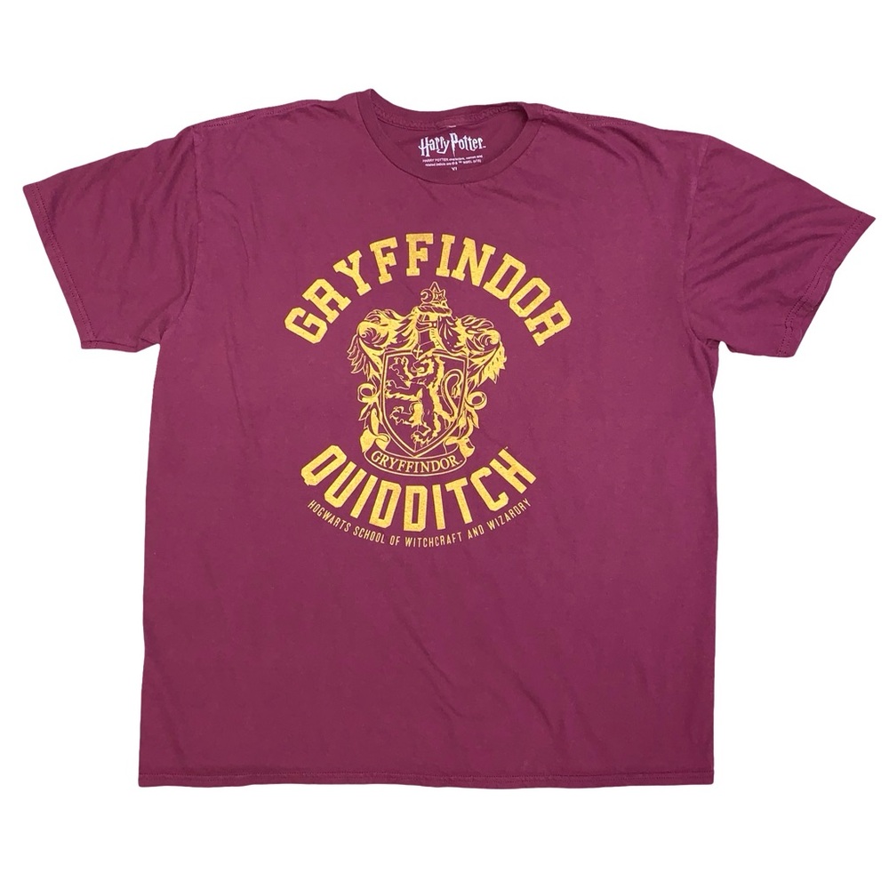 Harry Potter Gryffindor Quidditch Short Sleeve Graphic T Shirt Hogwarts Cotton